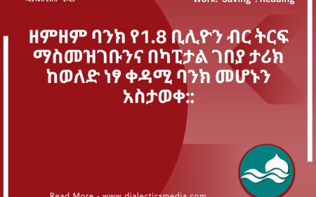 ዘምዘም ባንክ የ1.8 ቢሊዮን ብር ትርፍ ማስመዝገቡንና በካፒታል ገበያ ታሪክ ከወለድ ነፃ ቀዳሚ ባንክ መሆኑን አስታወቀ::
