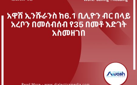 አዋሽ ኢንሹራንስ ከ6.1 ቢሊዮን ብር በላይ አረቦን በመሰብሰብ የ35 በመቶ እድገት አስመዘገበ